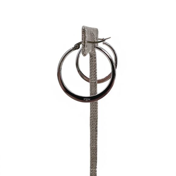 INOX 316L Stainless Steel Hoop Earrings - Picture 7 of 7